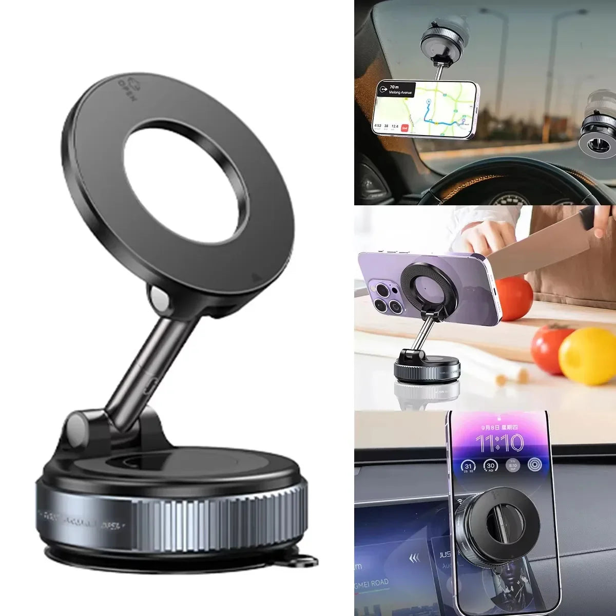 Supporto Auto Magnetico a Ventosa – Universale 360°